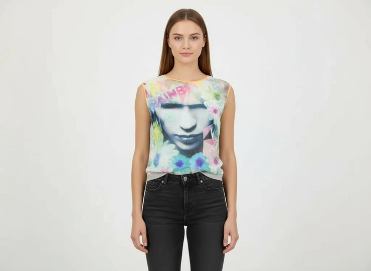RAINBOW, T-shirt damski, rozmiar M