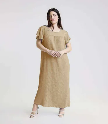 3XL (EU 46), color - Beige, Short sleeves