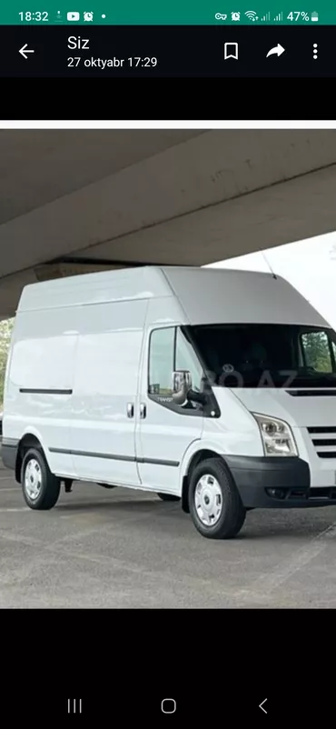 Işə duzəlmək ucun surucu işi axtarıram şəxsi ford transit varımdı