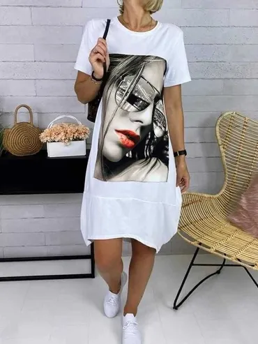 L (EU 40), color - Multicolored, Short sleeves