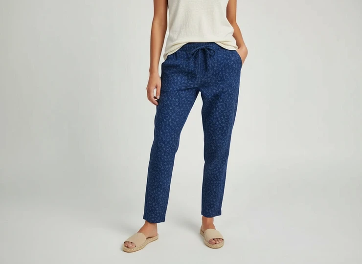 QUIOSQUE, Material trousers for women, size L
