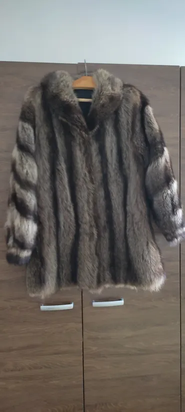 L (EU 40), With lining, Raccoon, color - Multicolored