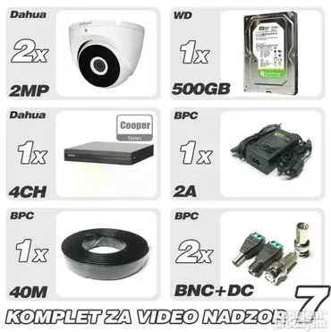 Dahua komplet video nadzora iz serije COOPER sadrži sve što vam je