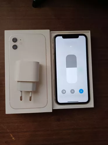 IPhone 11, 128 ГБ, Белый, Гарантия, Face ID, С документами