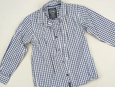 Shirt 7 years, condition - Perfect, pattern - Cell, color - Blue