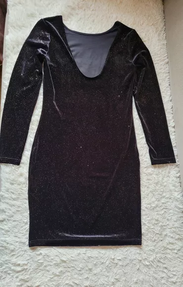 L (EU 40), color - Black, Cocktail, Long sleeves