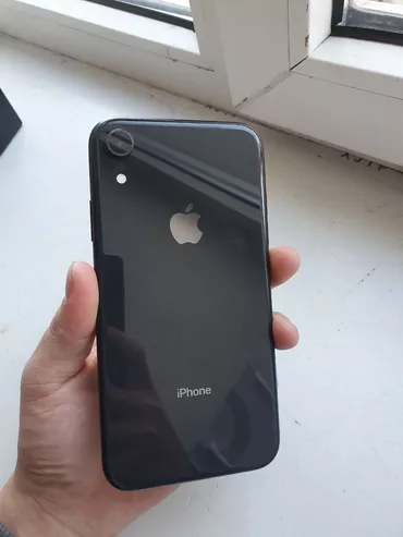 IPhone Xr, Б/у, 64 ГБ, Черный, Защитное стекло, Чехол, 80 %