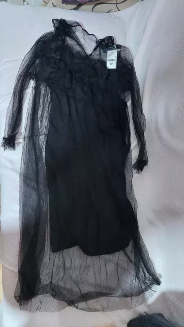 S (EU 36), color - Black, Cocktail, Long sleeves