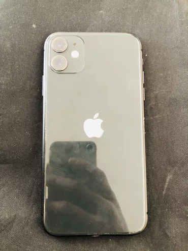 IPhone 11, Б/у, 128 ГБ, Черный, Зарядное устройство, Защитное стекло, Чехол, 78 %