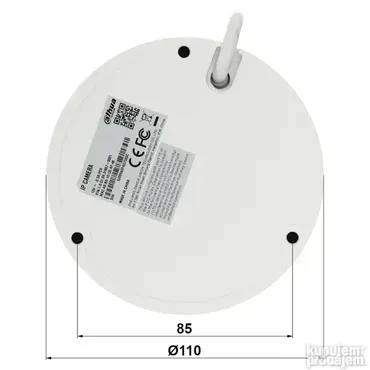 Dahua IPC-HDBW-AS-B – AI IP MP Antivandal Dome Kamera (WizSense