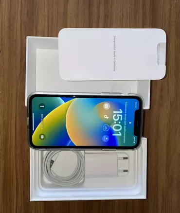 IPhone 11, 128 GB, Ağ, Zəmanət, Simsiz şarj, Face ID