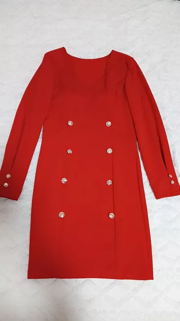 S (EU 36), color - Red, Evening, Long sleeves