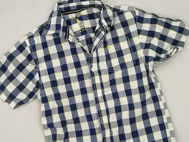 Shirt 5-6 years, condition - Perfect, pattern - Cell, color - Blue