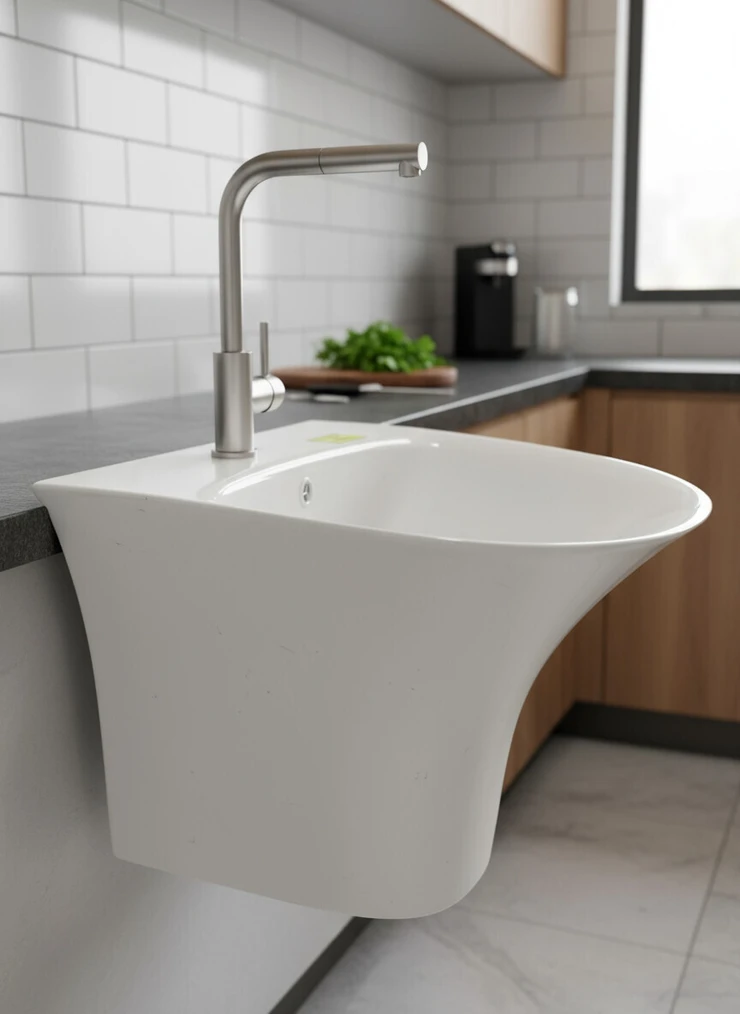 Кухонная мойка, Накладной способ установки, Размер: 45 x 46 см