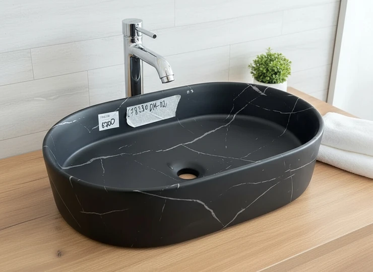 Раковина для ванной, Круглая форма, Материал: Керамика