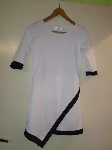 M (EU 38), color - White, Evening, Short sleeves