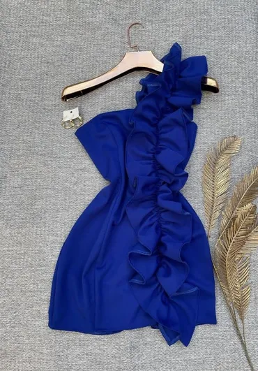M (EU 38), color - Blue, Cocktail, With the straps