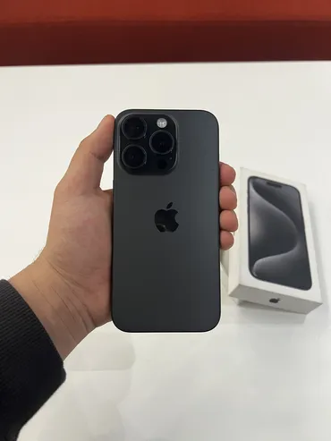 IPhone 15 Pro, Б/у, 128 ГБ, Black Titanium, Коробка, 97 %