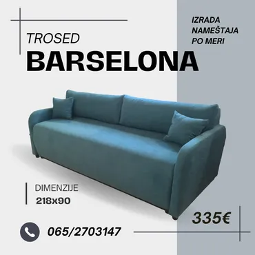 Trosed Barselona dimenzija 218x90 izradjen od kvalitetnih materijala