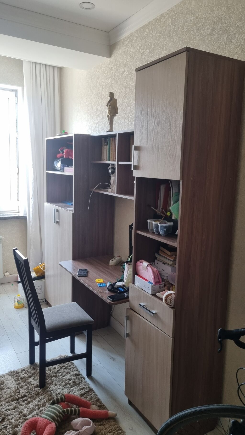 Детский комплект мебели в едином стиле (ЛДСП, цвет: дуб сонома/орех): фото 2