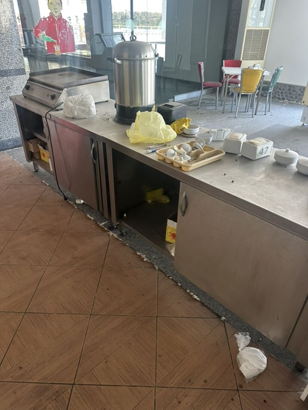 Peşəkar restoran/kafe üçün paslanmaz poladdan hazırlanmış mətbəx