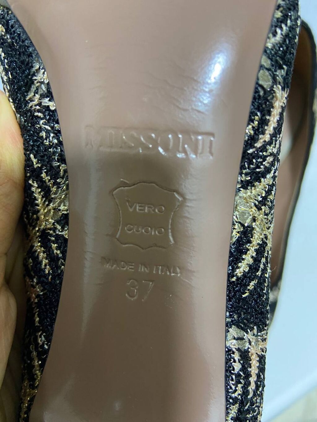 Туфли "Missoni" original размер 37, высота каблука 11 см. Без коробки: фото 5