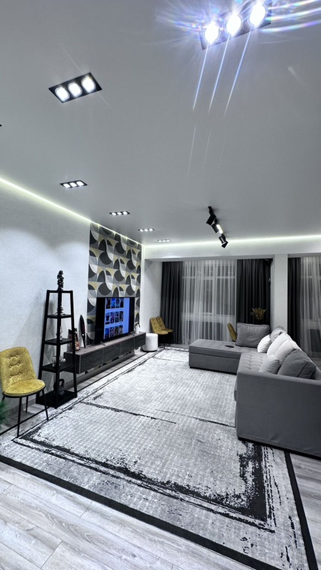4 комнаты, 128 м², Ала-Арча ТРЦ Элитка, 7 этаж, Дизайнерский ремонт: фото 4