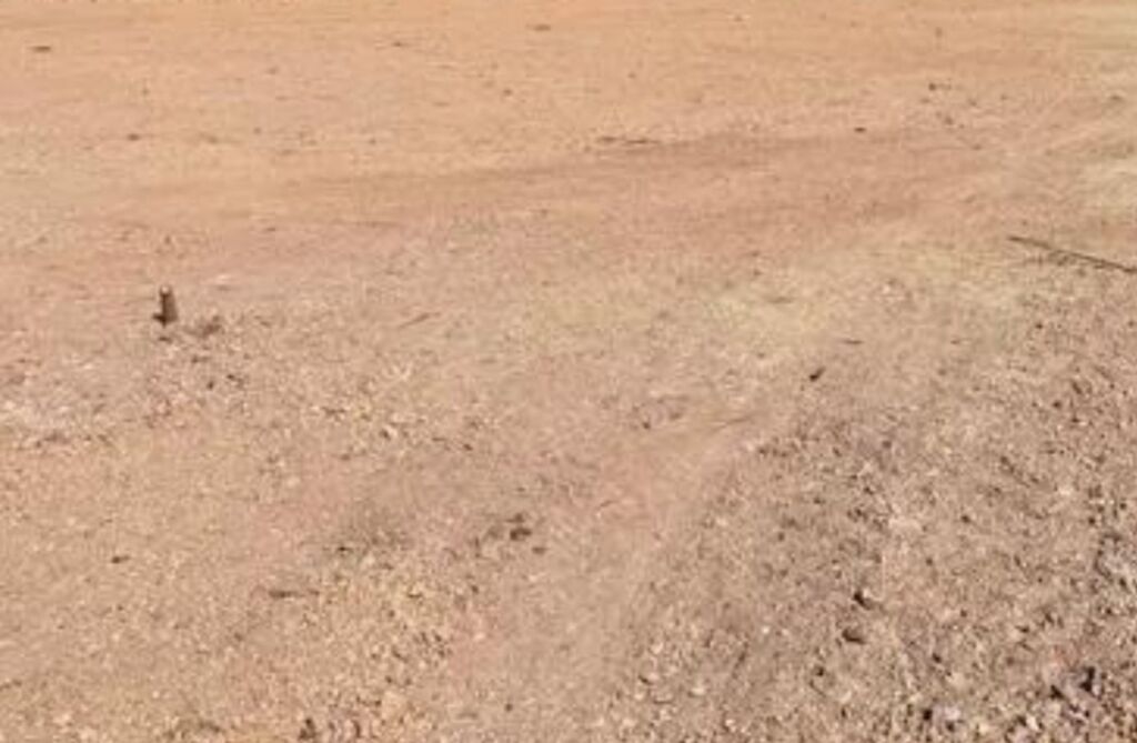 Torpaq sahəsi. Şəkillərdə açıq, düz relyefli torpaq sahəsi görünür