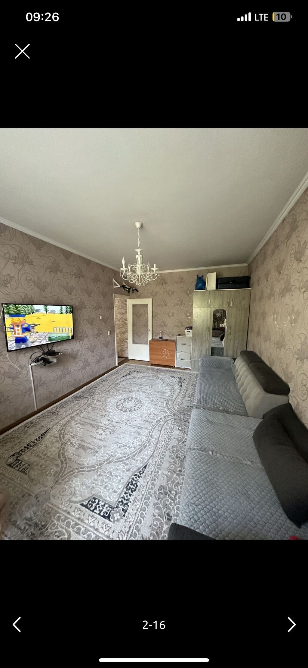 1 комната, 34 м², Аламедин-1 мкр 105 серия, 2 этаж, Косметический ремонт: фото 3