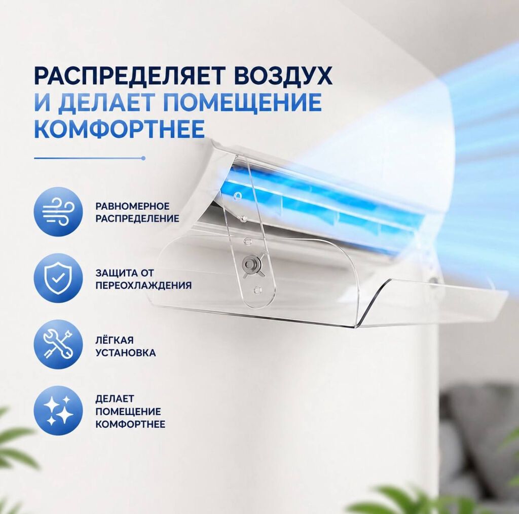 Защитный экран‑дефлектор для кондиционера Акция до 31 августа: фото 2