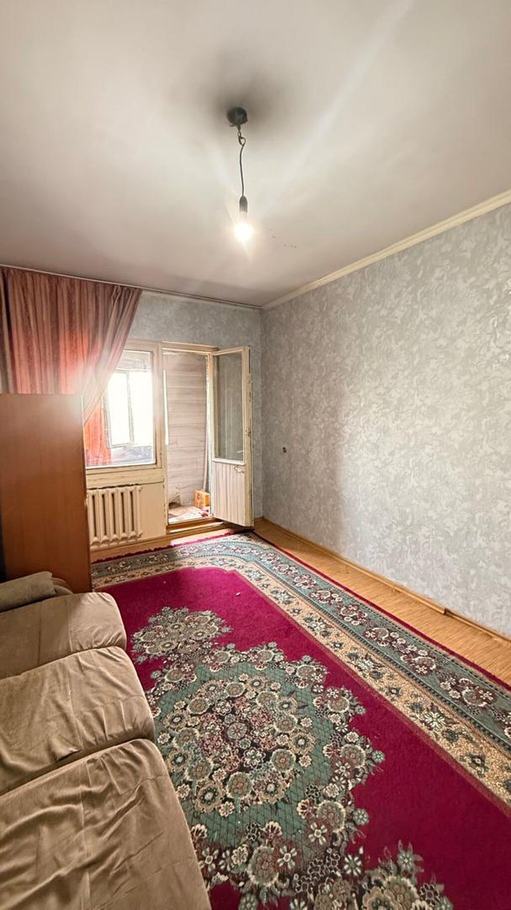 2 комнаты, 52 м², Аламедин-1 мкр 7 этаж, Требуется ремонт: фото 2