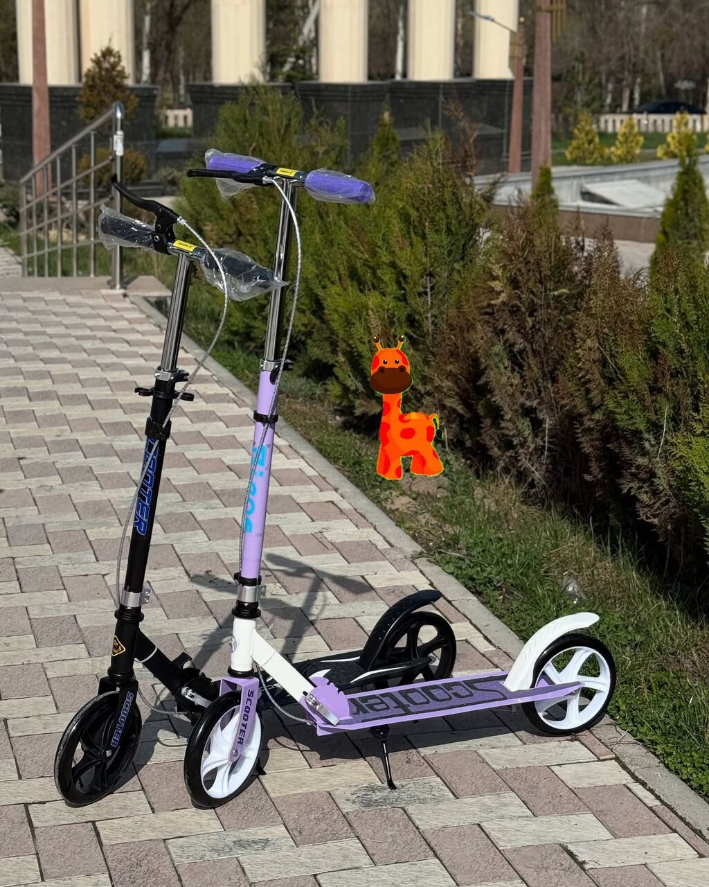 Самокат ручным тормозом Продаю качественный двухколёсный самокат —: фото 5