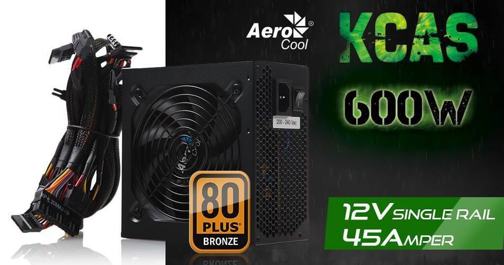 Бп ксас. Блок питания AEROCOOL KCAS 600w [KCAS-600w]. Блок питания AEROCOOL KCAS Plus 600w. AEROCOOL KCAS 600w 80 Plus Bronze. Блок питания KCAS 600w Bronze.