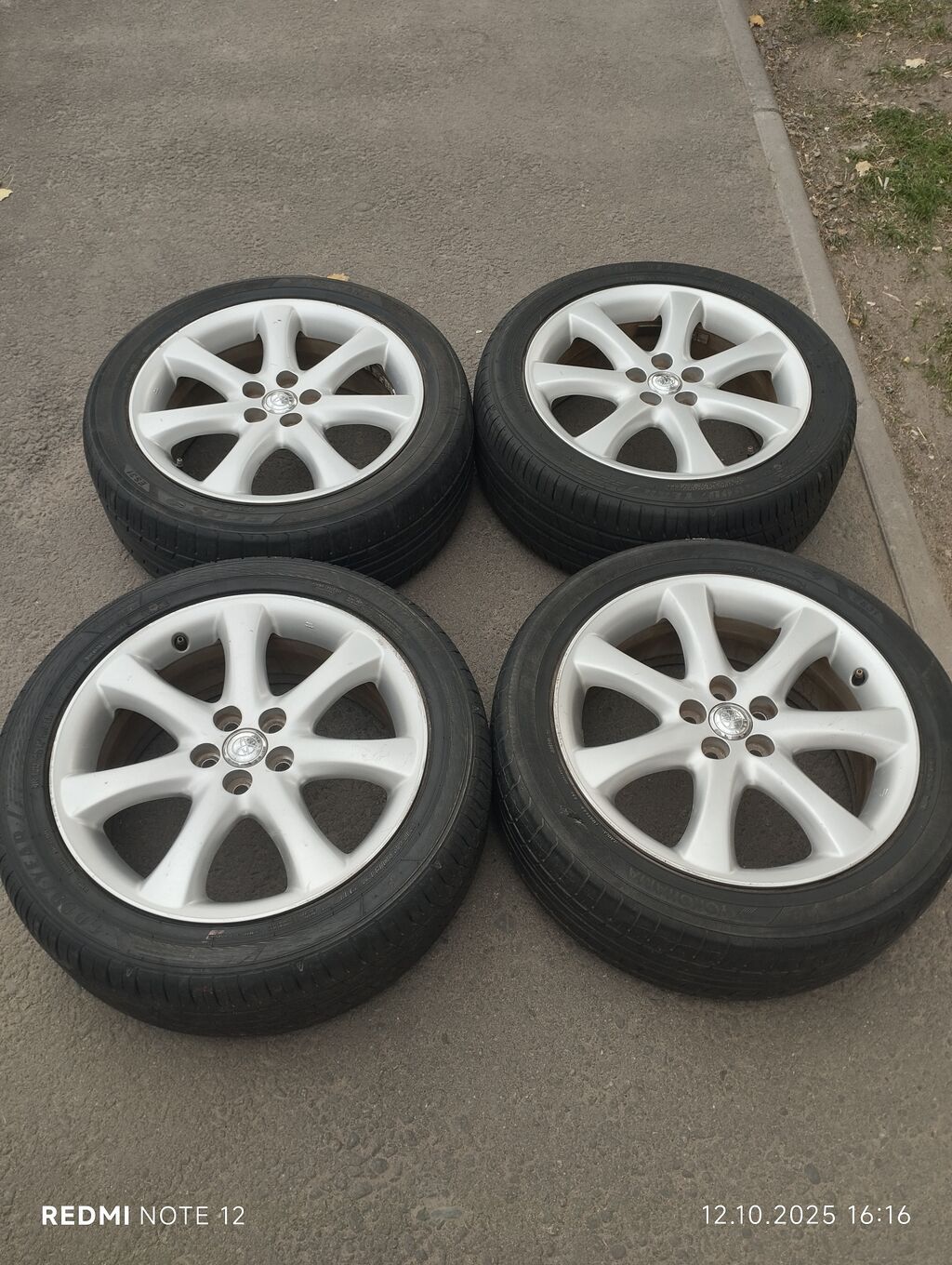 Колеса в сборе 235 / 55 / R 17, Лето, Б/у, Комплект, Внедорожные (АТ/МТ), Литые, отверстий - 5: фото 6