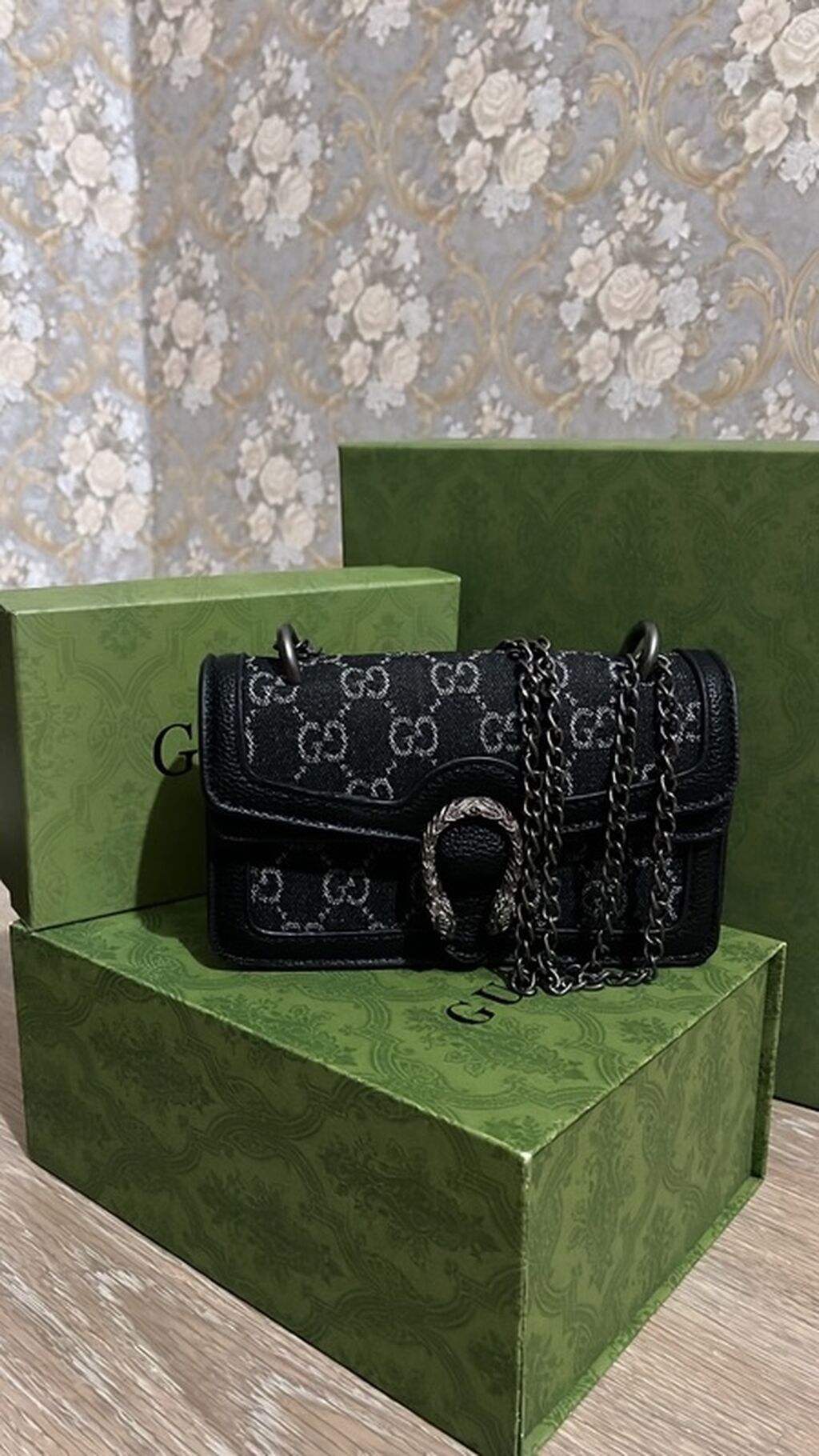 Классическая сумка, Gucci, Материал: Комбинированный материал, Застежка на магните, Женские, Новый: фото 3