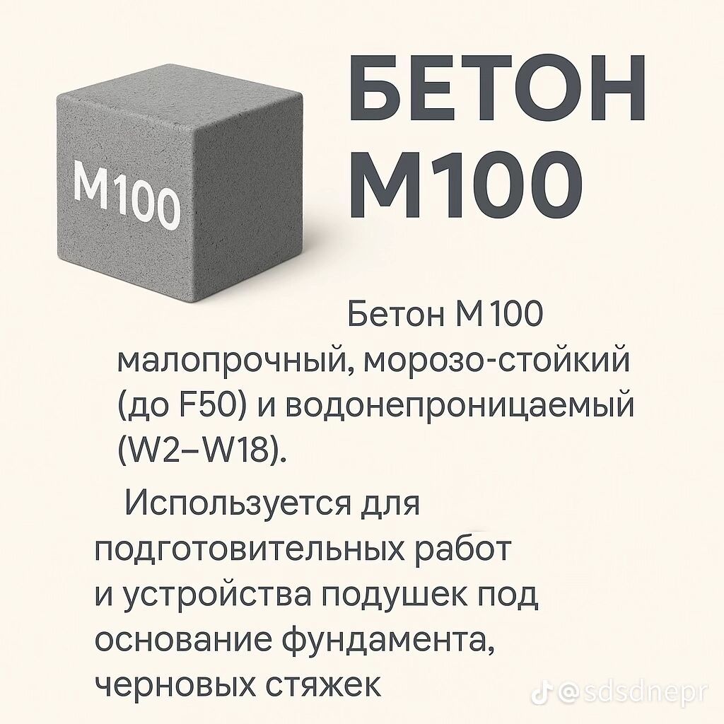 Строительный бетон, M-100, Для фундамента — фото 2