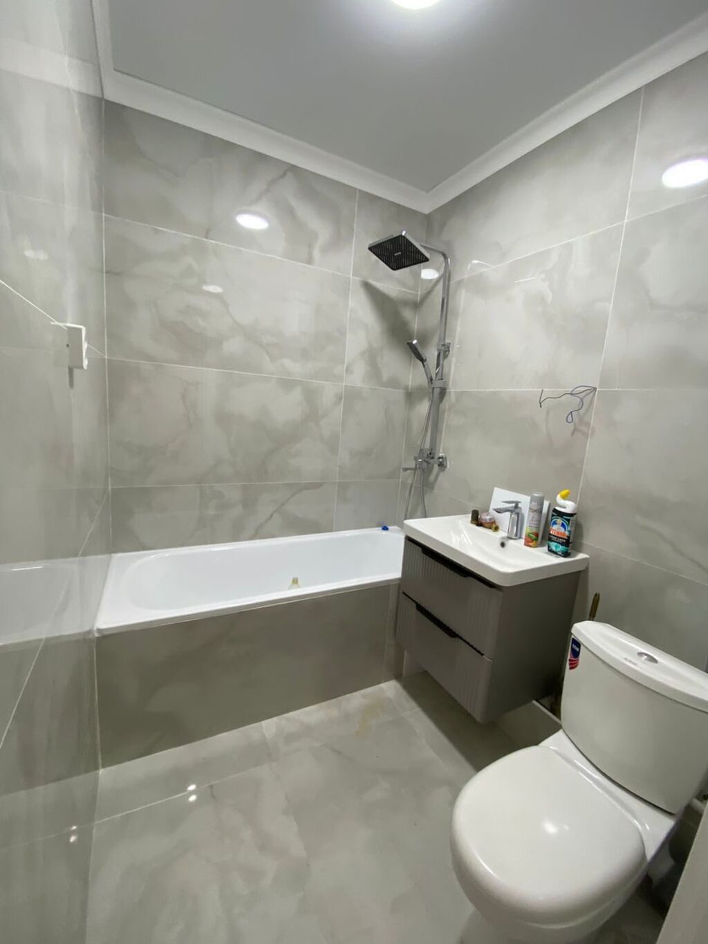 1 комната, 44 м², Пишпек 106 серия улучшенная, 9 этаж, Евроремонт: фото 4