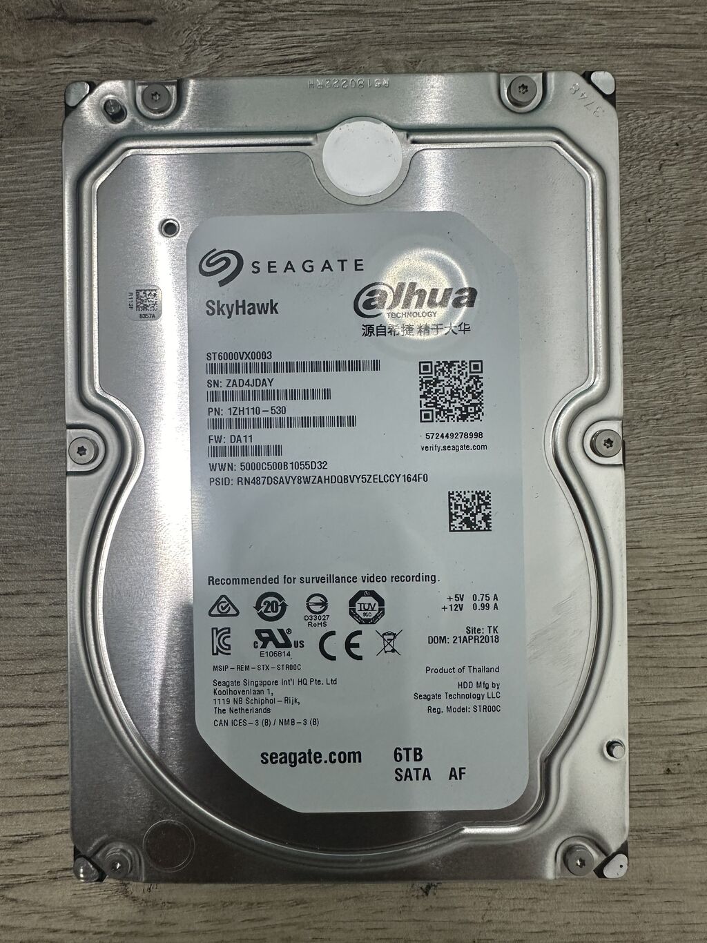 SEAGATE ST6000VX0003 HDD 6TB 7200rpm CMR方式 SKYHAWK 新品 未使用 未開封 HDD ハードディスク SEAGATE ST6000VX0003 HDD 6TB 7200rpm CMR方式 SKYHAWK 新品 未使用