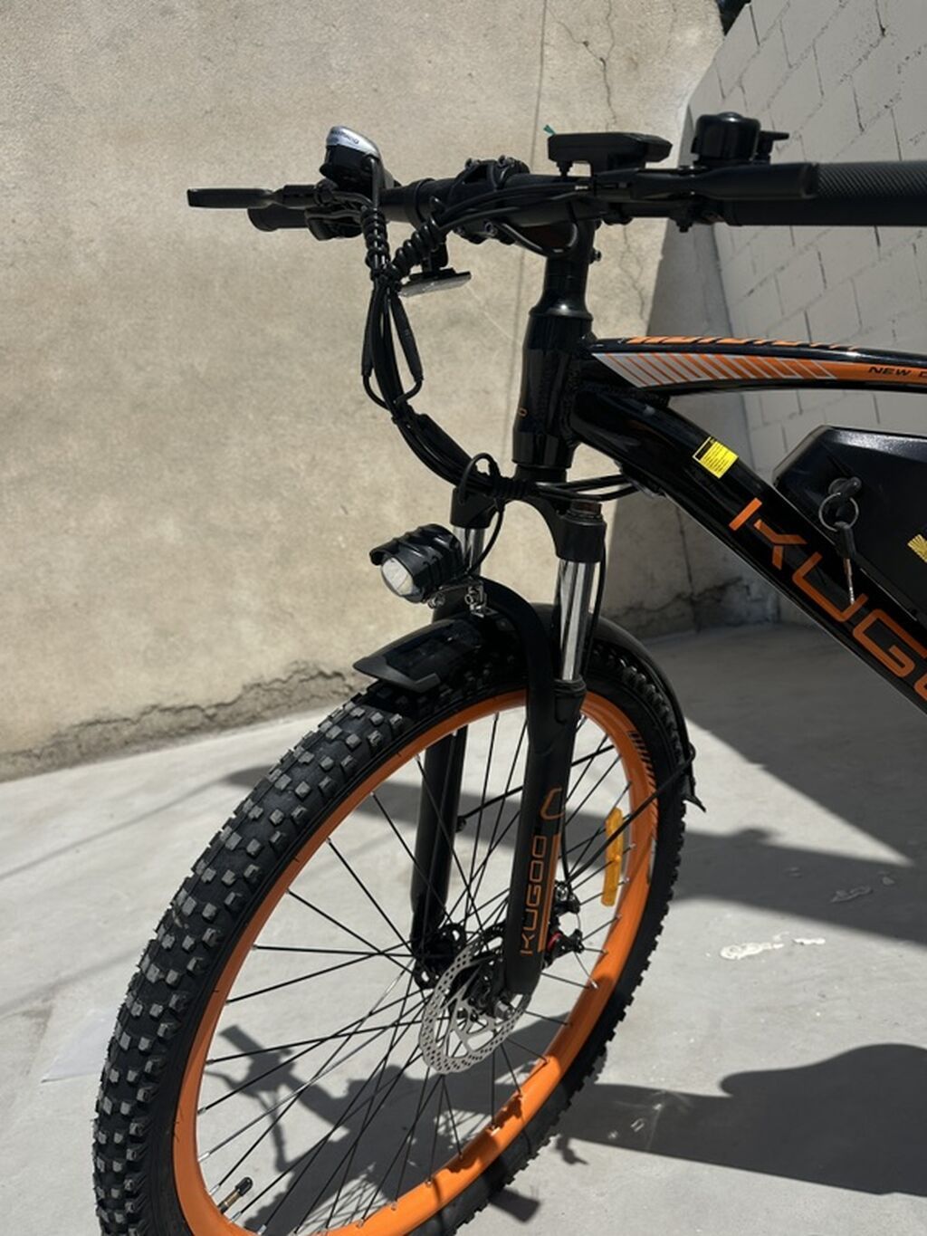 Электровелосипед KUGOO (чёрно-оранжевый) - Полновесный e-bike с: фото 5
