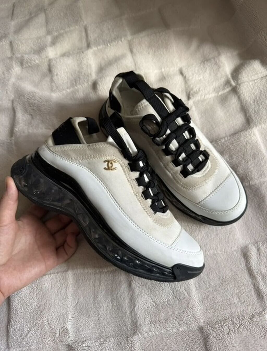 Кроссовки, 36.5, 37, Chanel, Б/у, цвет - Белый