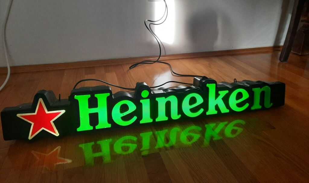Ostali predmeti za umetnost i kolekcionarstvo: Svetleca reklama HeInEkEn Ispravna reklama poznatog brenda. Poseduje