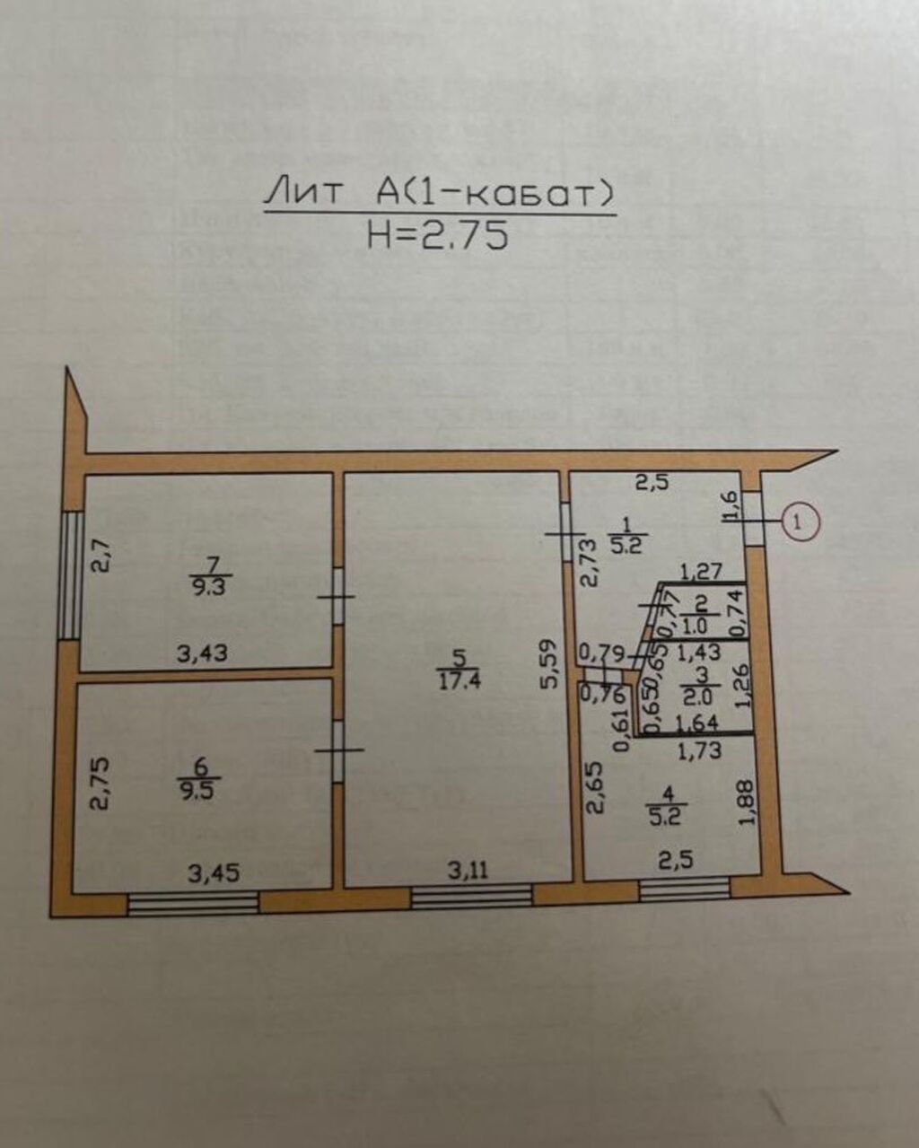 3 комнаты, 49 м², Ботанический сад Индивидуалка, 1 этаж, Требуется ремонт: фото 8