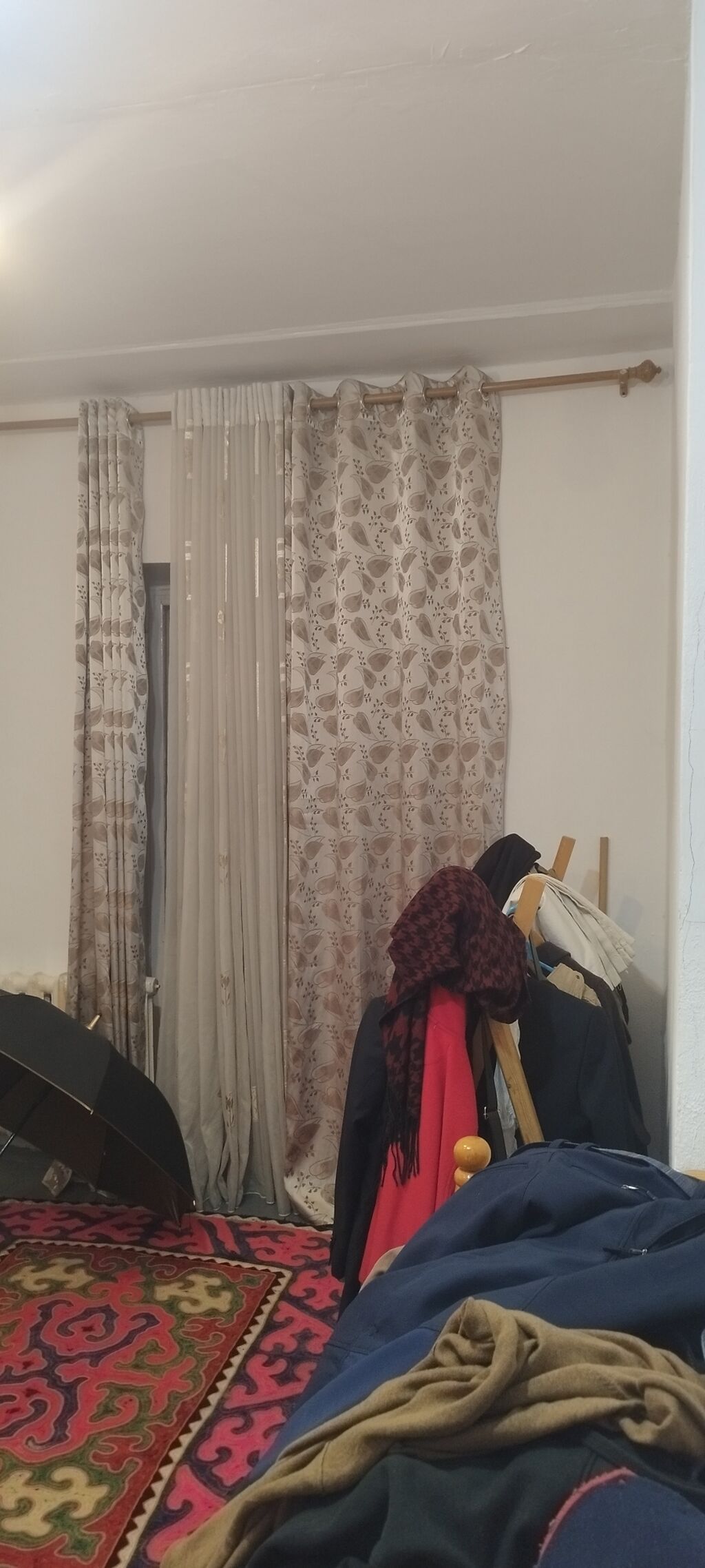 Комплект штор, Нейлон, С карнизом в комплекте, Готовое изделие, Б/у, Для спальни: фото 2