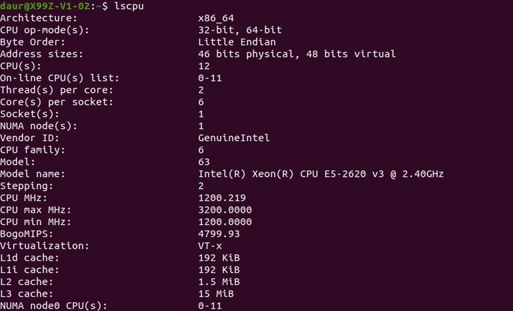 Ubuntu cpu. Linux lscpu как читать. распределение памяти в 32 и 64 битных система линукс.