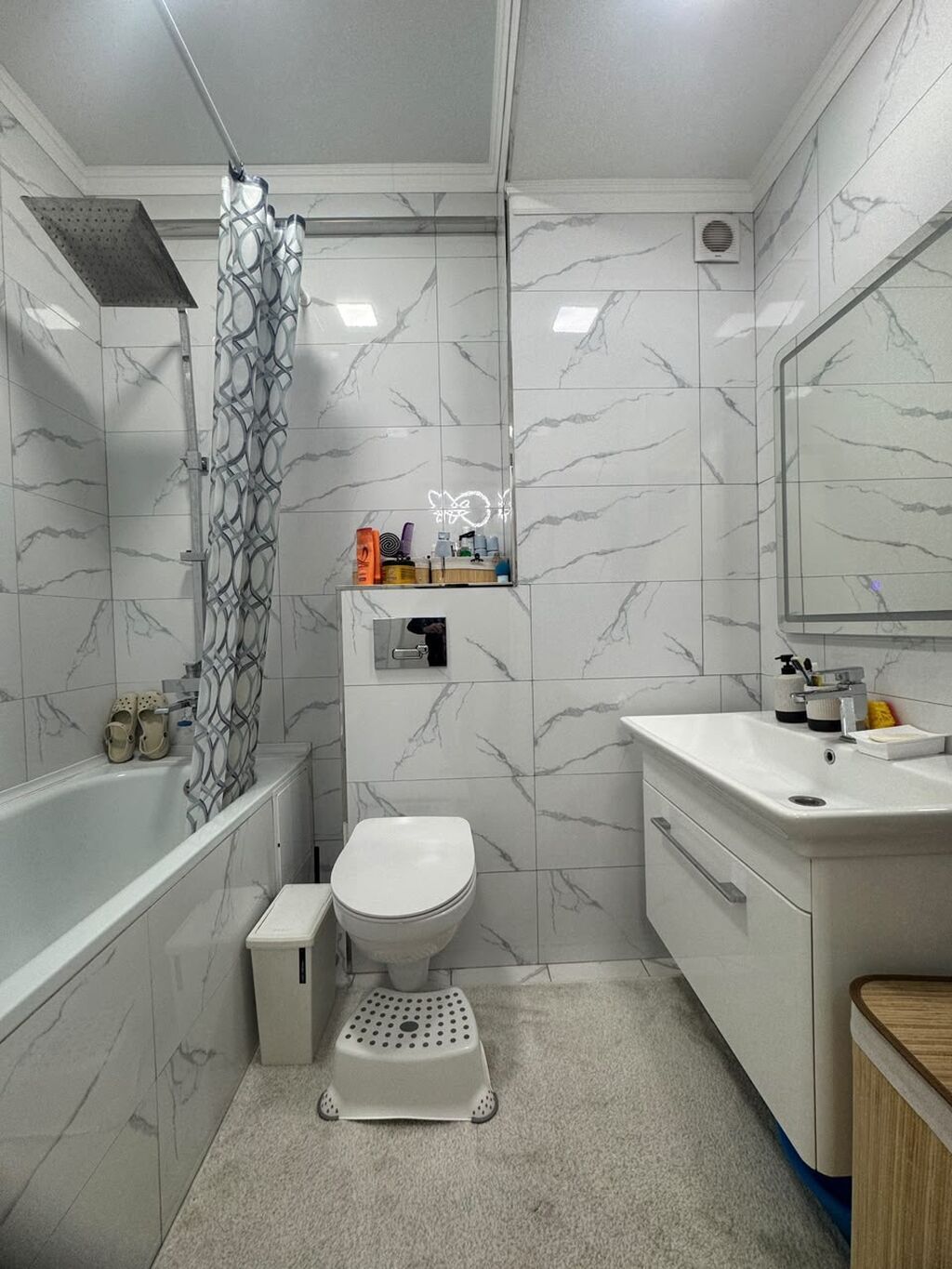 2 комнаты, 58 м², Тунгуч мкр Элитка, 7 этаж, Евроремонт: фото 7