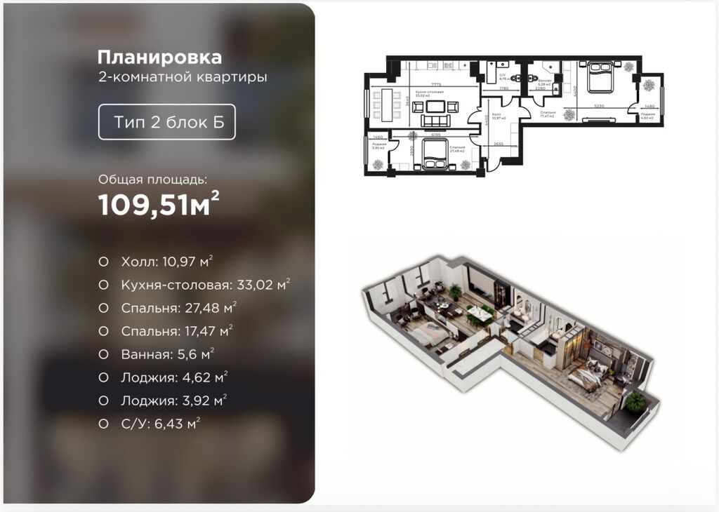 3 комнаты, 109 м², Золотой квадрат Элитка, 11 этаж, ПСО (под самоотделку): фото 2