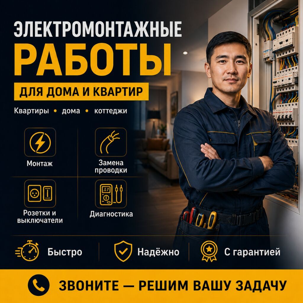 Электрик | Установка счетчиков, Демонтаж электроприборов, Монтаж выключателей Больше 6 лет опыта