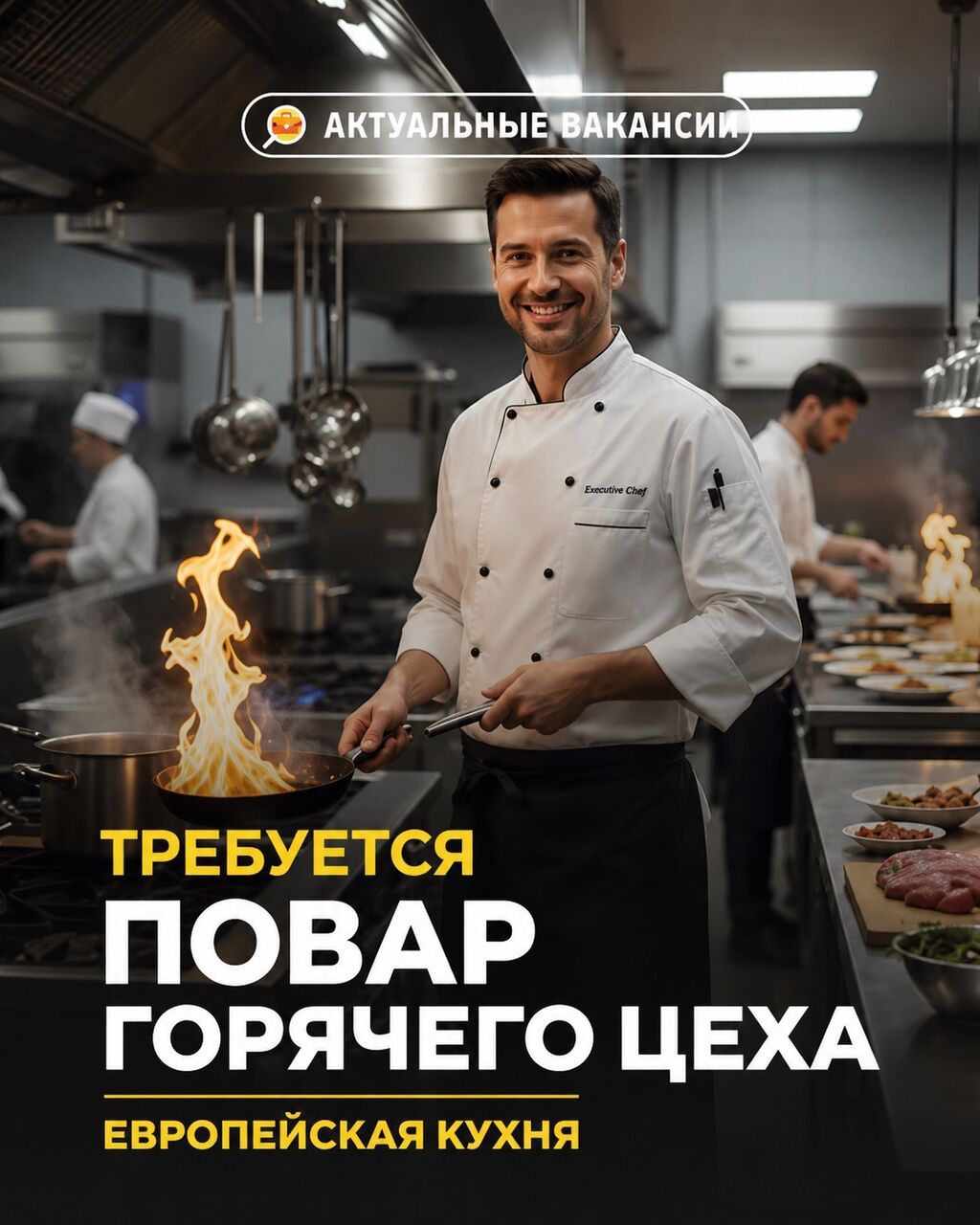 Требуется повар в горячий цех (европейская кухня)