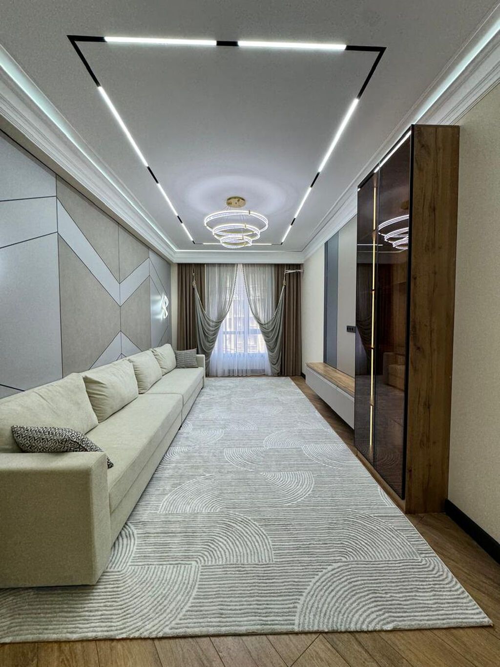 3 комнаты, 116 м², Асанбай мкр Элитка, 13 этаж, Дизайнерский ремонт: фото 4