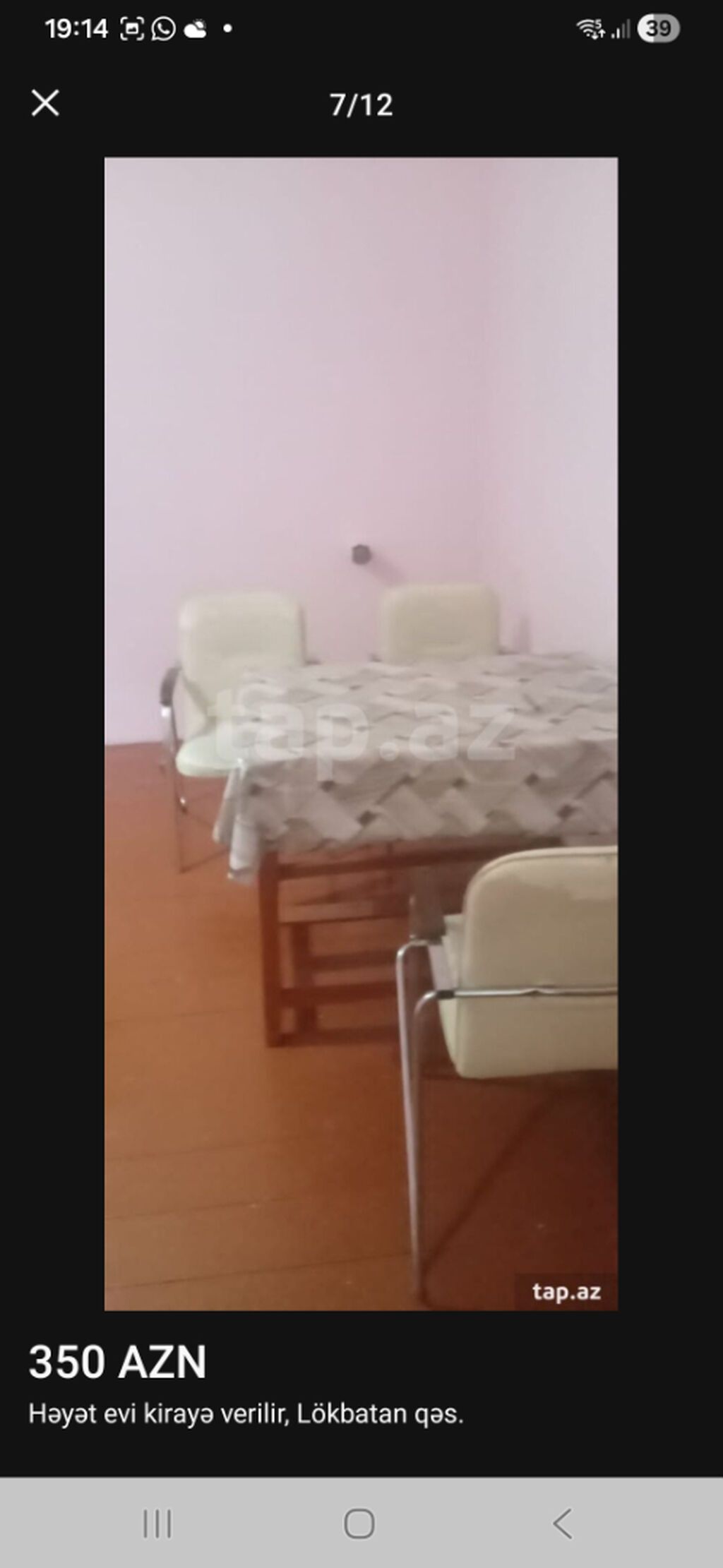 Lökbatanda 1 otaqlı həyət evi kirayə verilir, 50 m², 350 AZN/ay, şəkil 3 / 6